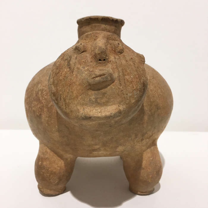 Pre-Columbian zoomorphic pot from the Chorrera culture 500BC