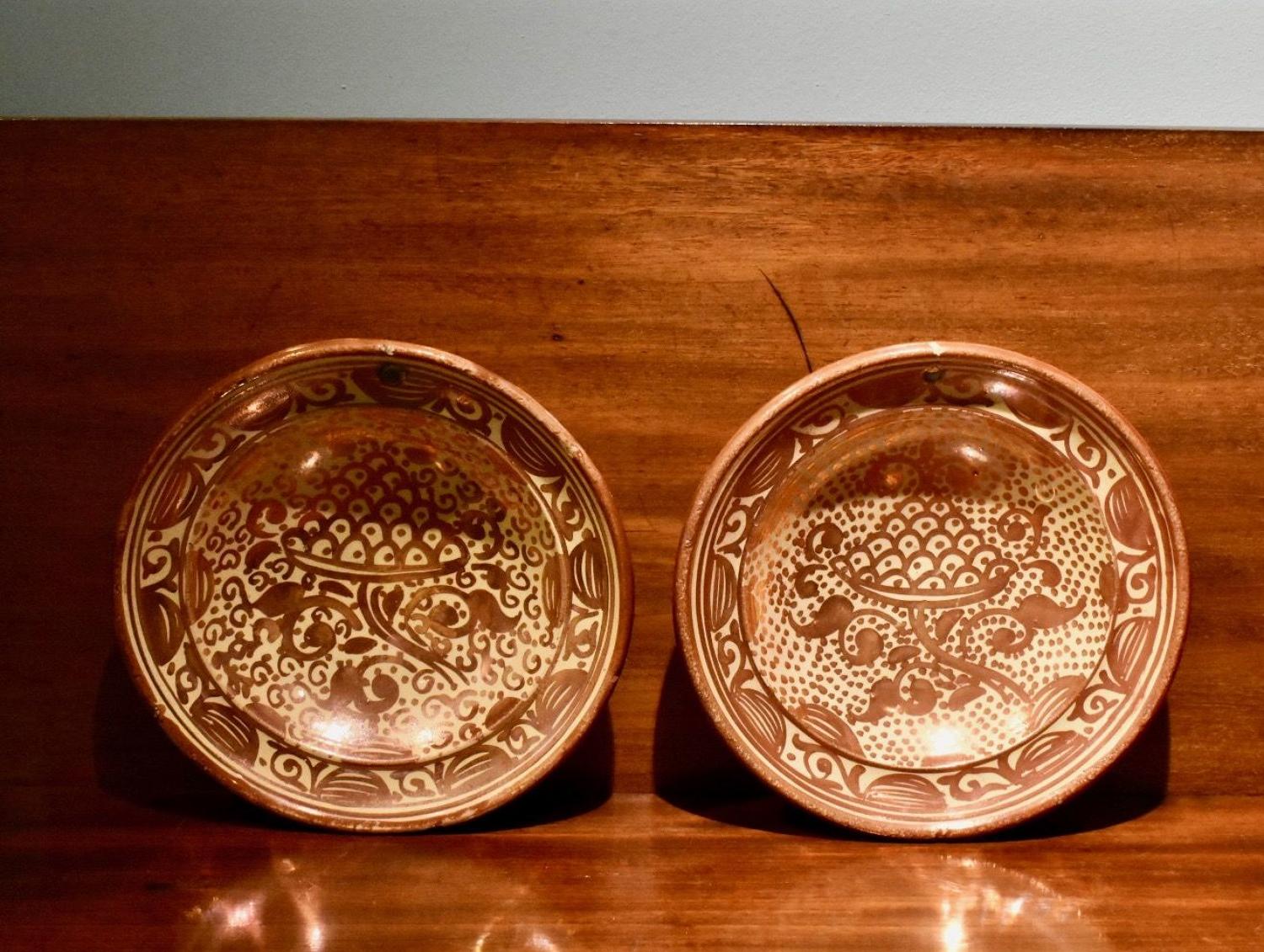 Pair of mid 19th c. lustre dishes
