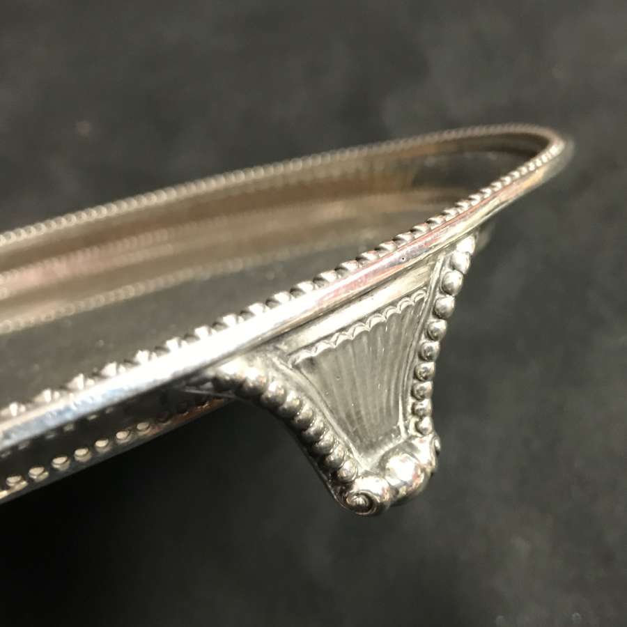 Georgian oval silver salver