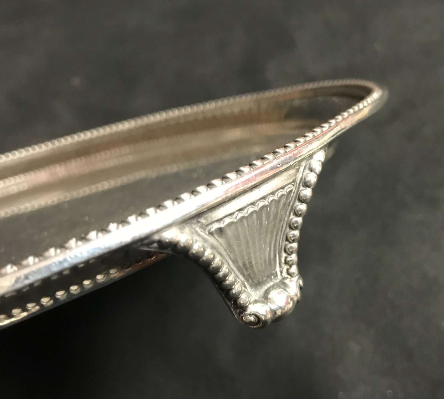 Georgian oval silver salver
