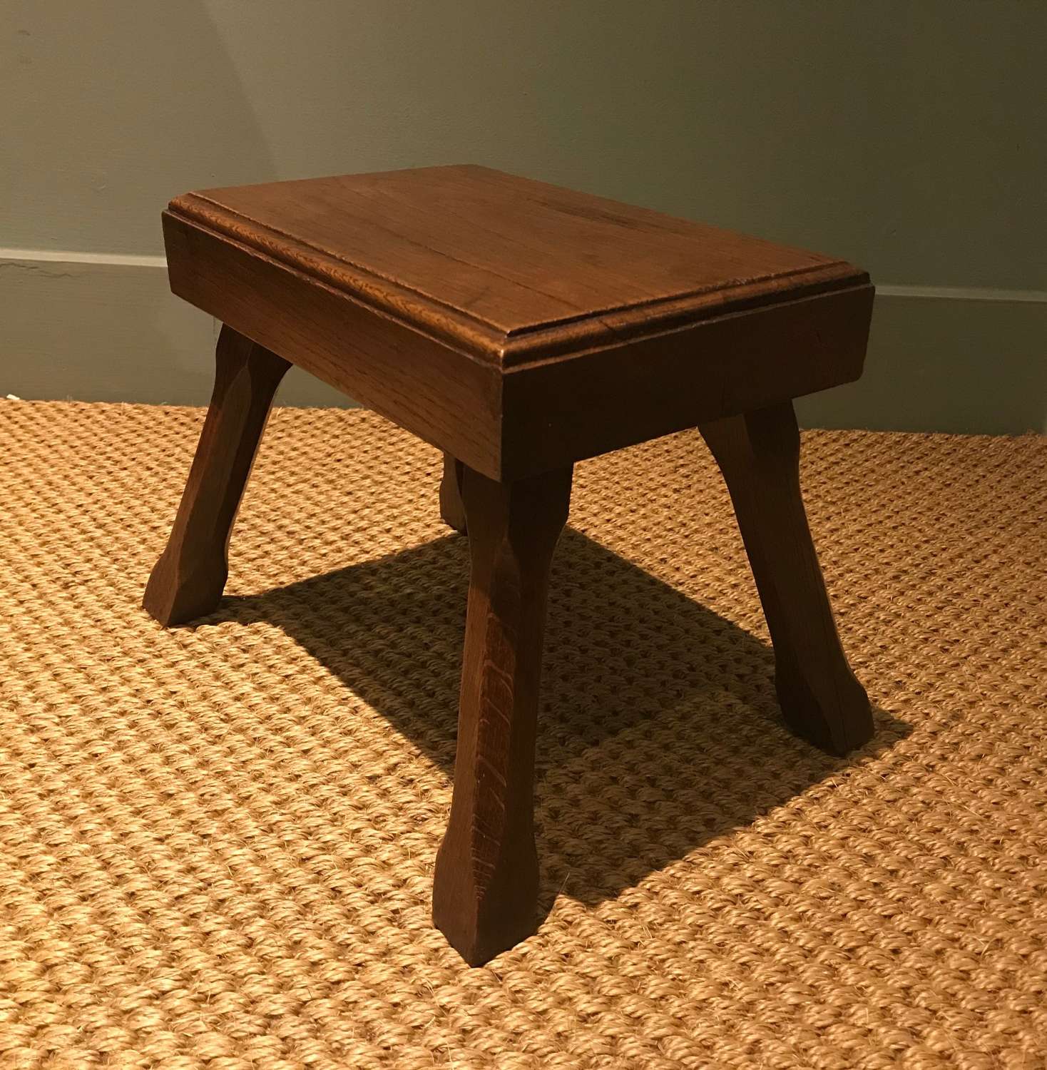 Arts & Crafts oak stool