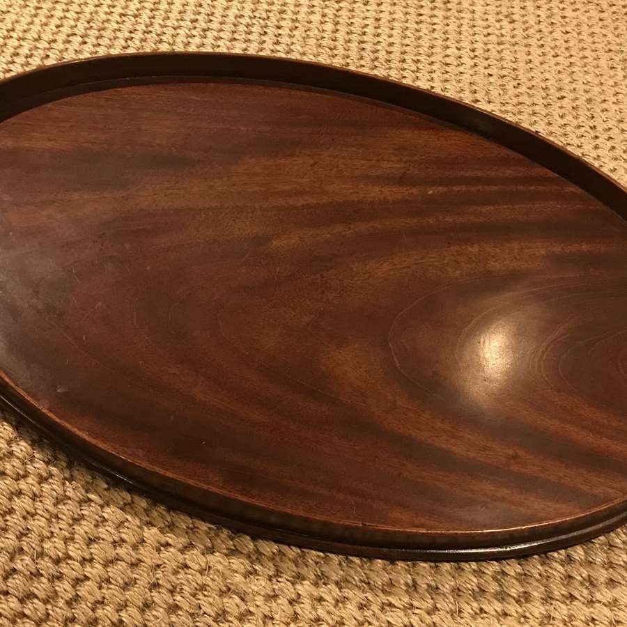 Georgian mahogany oval tray