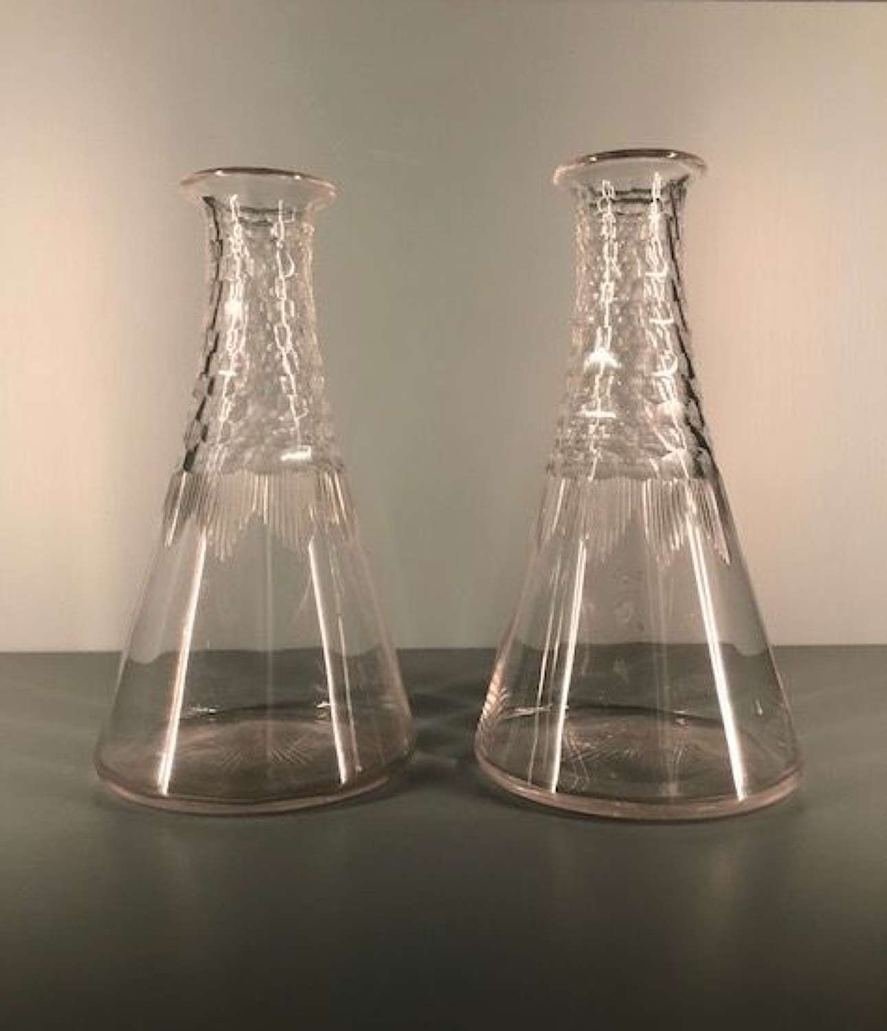 Pair of late 19th century carafes
