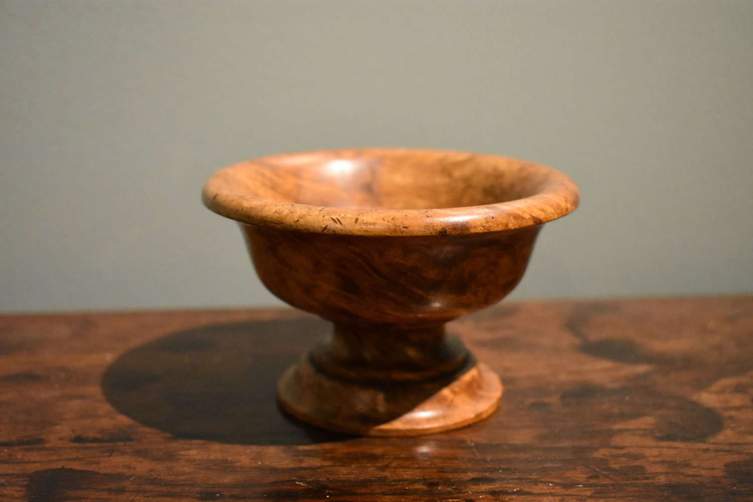 19th century table salt in maple wood