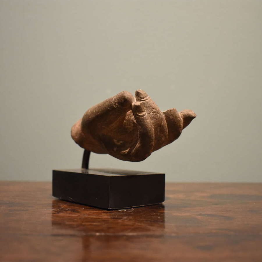 4th-6th c. Gupta stone carved hand with ball