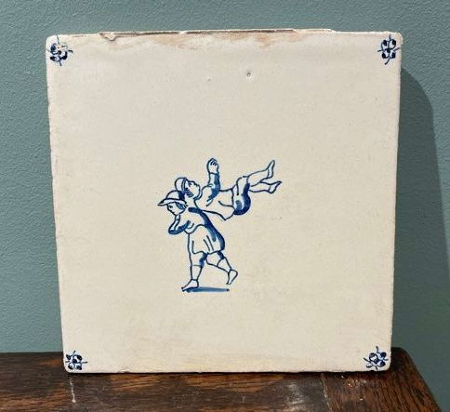 Early 19th century Dutch Delft blue and white tile